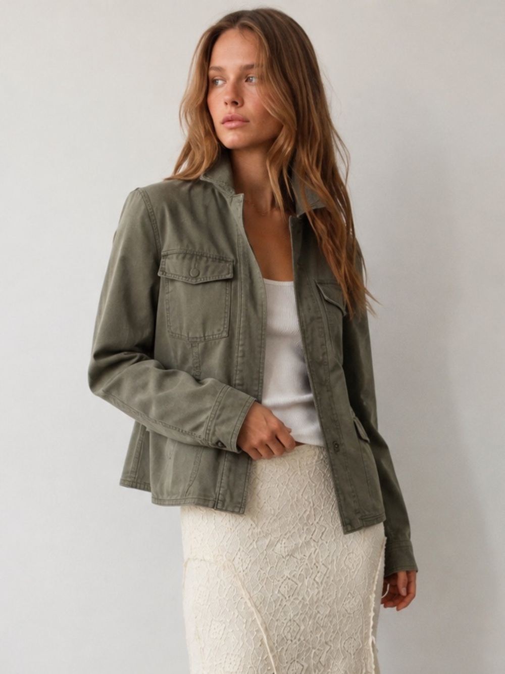 GAP Olive Green Utility Field Jacket – Size S